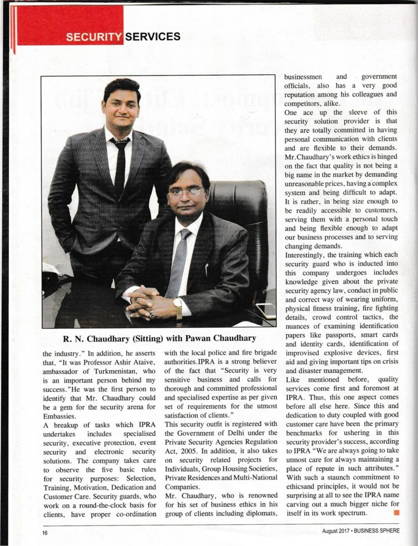 Mr. R.N. Chaudhary with Pawan Chaudhary Media Feature